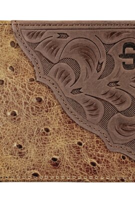 Portemonnaie Ostrich Embossed Leather Stetson
