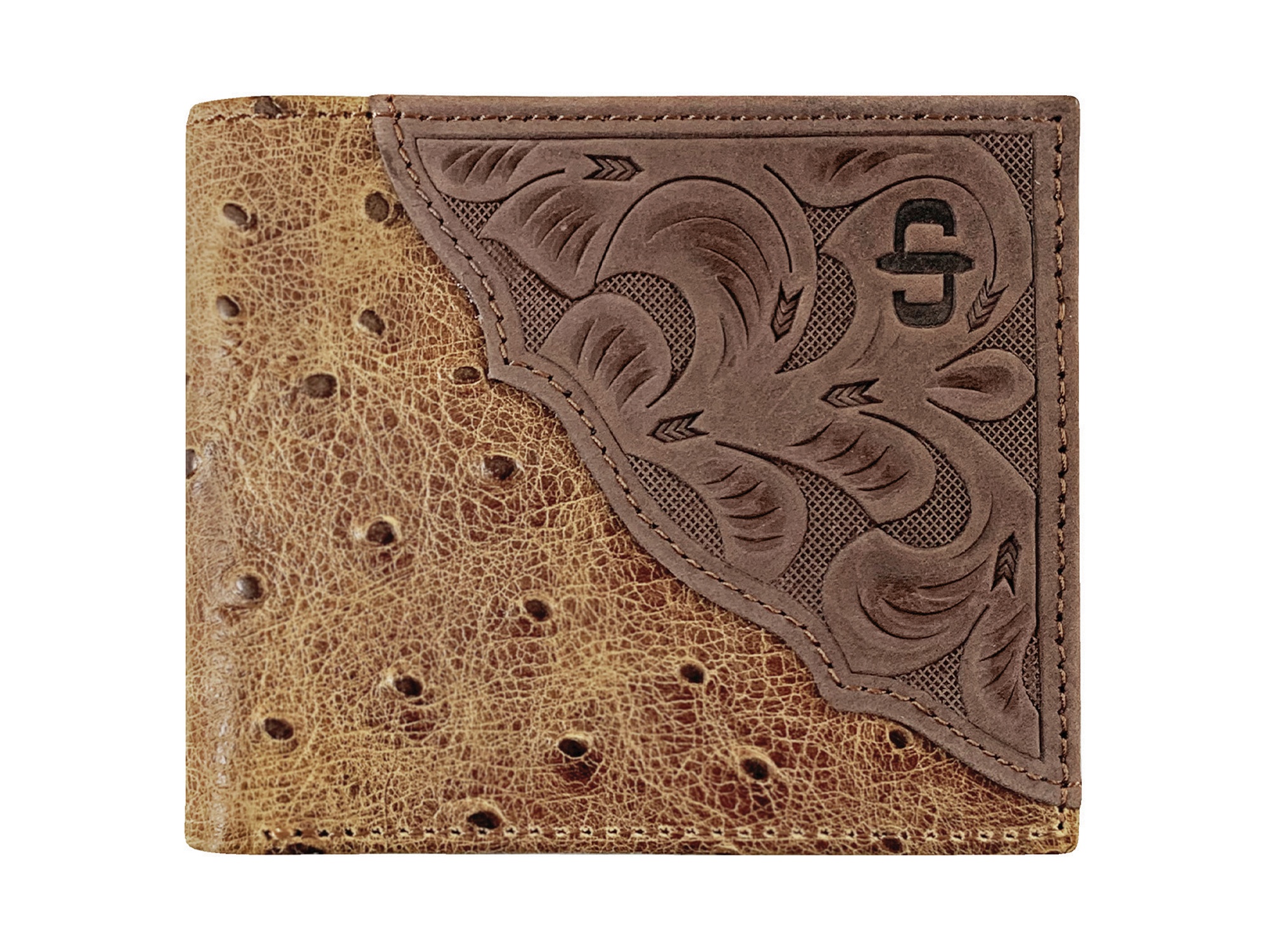 Portemonnaie Ostrich Embossed Leather Stetson
