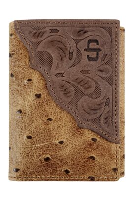 Portemonnaie Ostrich Embossed Leather Stetson