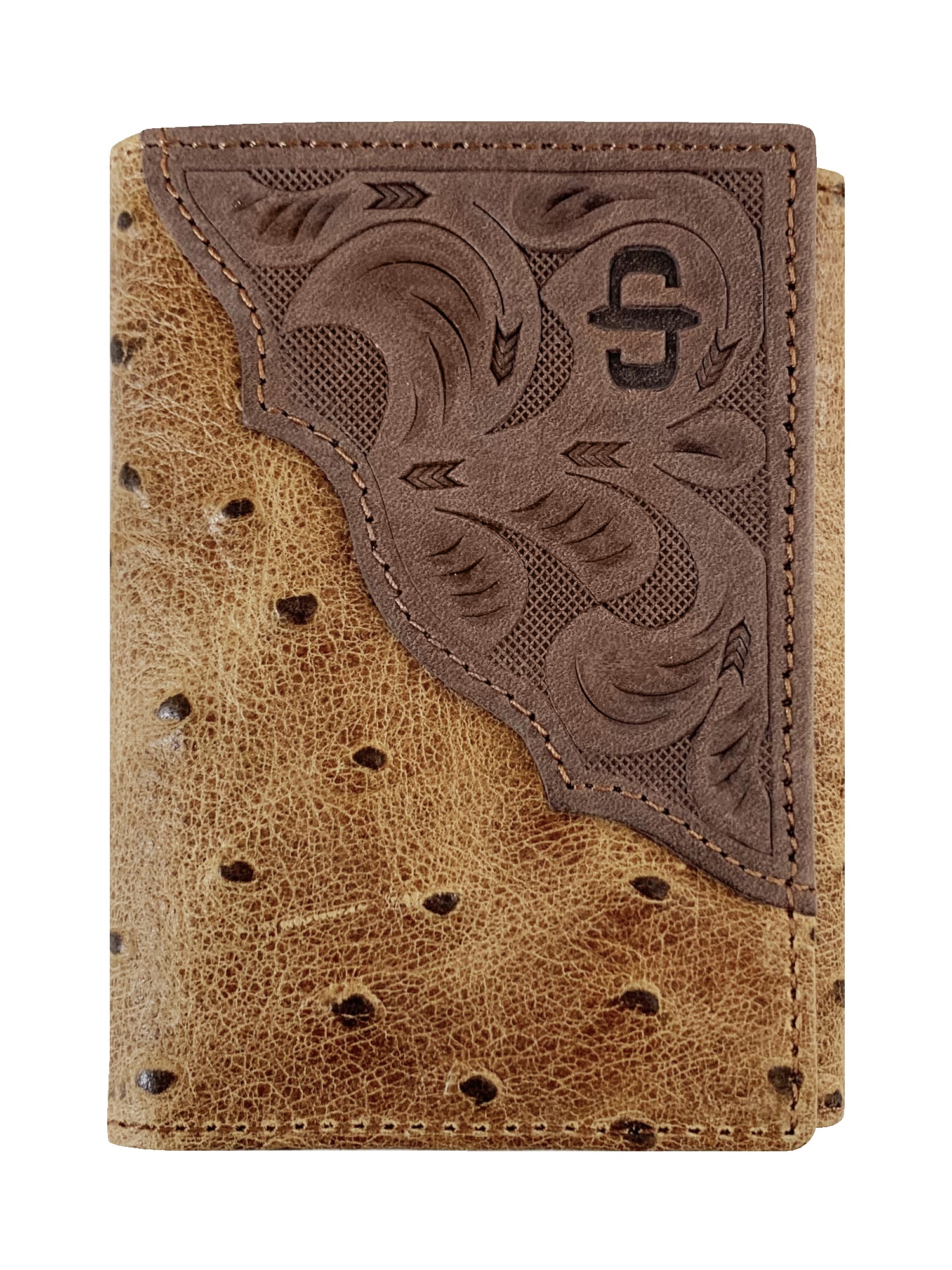 Portemonnaie Ostrich Embossed Leather Stetson