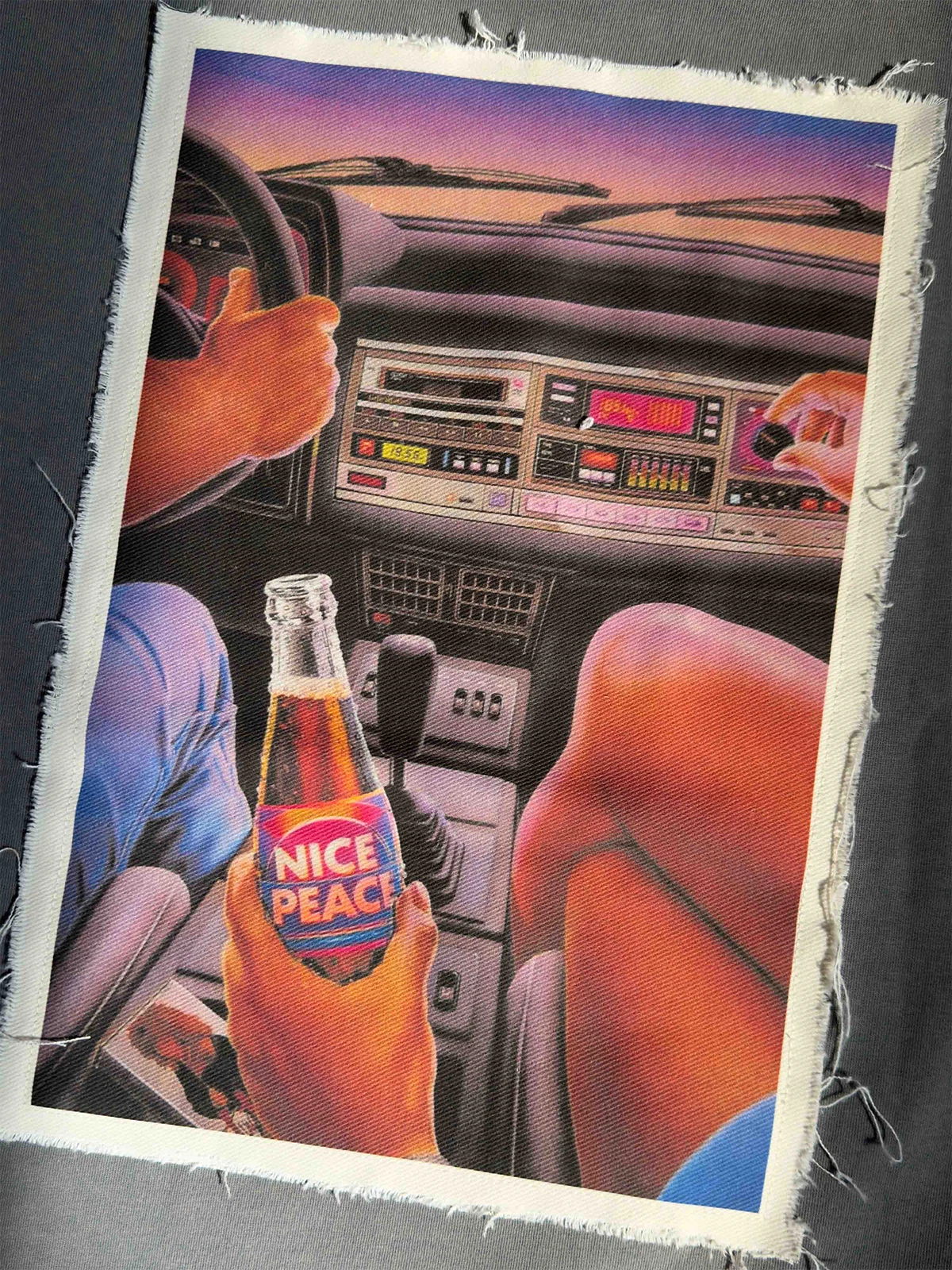 T-Shirt Retro Car Patch nice.peace – Bild 2