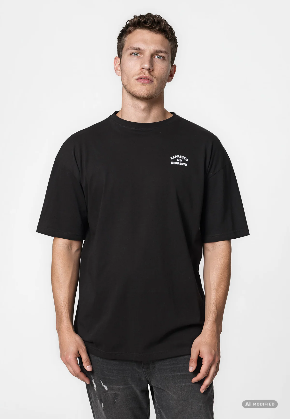 Espresso No Depresso T-Shirt Kleinigkeit – Bild 4