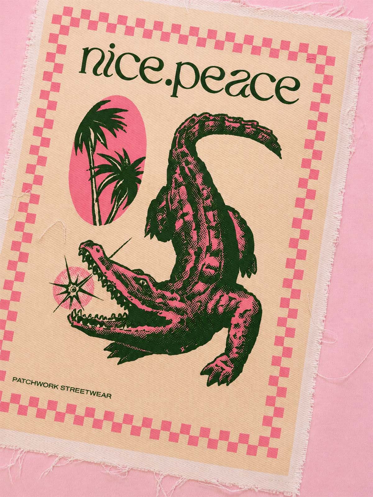 T-Shirt Krokodil Patch nice.peace – Bild 2