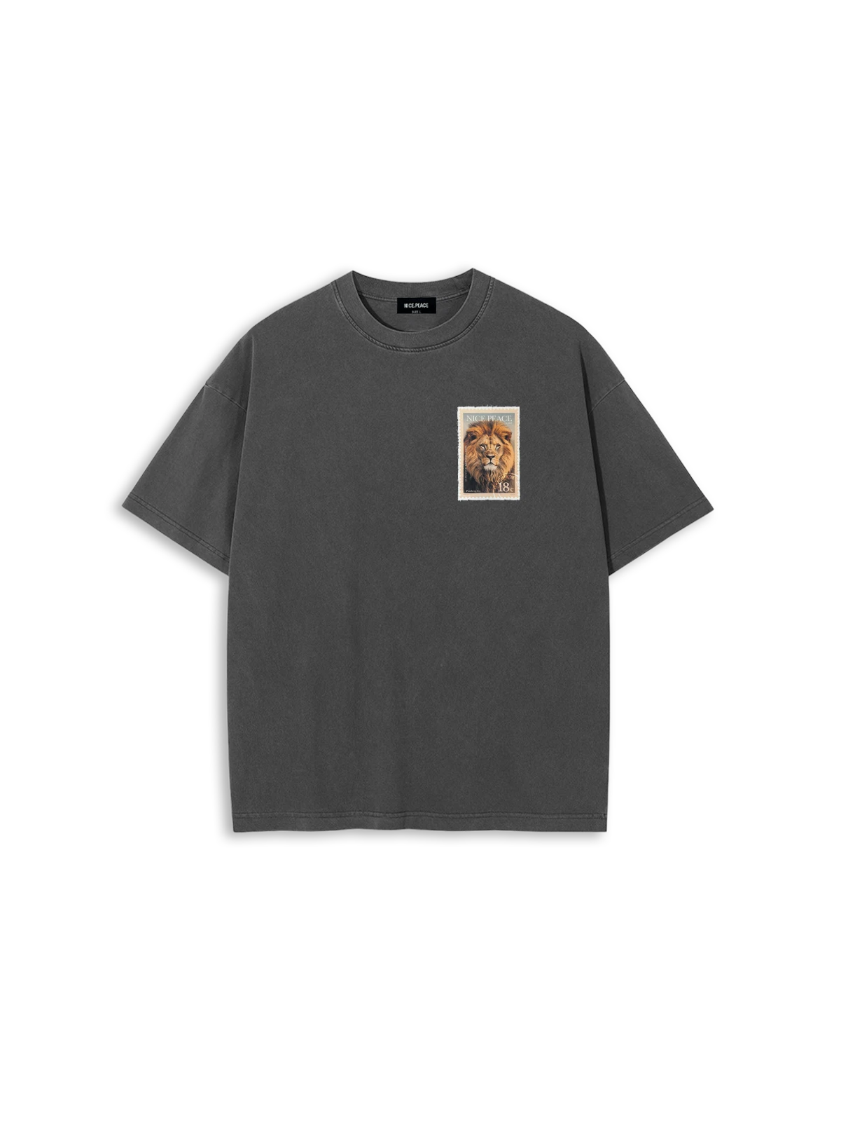 Lion Patch T-Shirt Vintage nice.peace – Bild 2