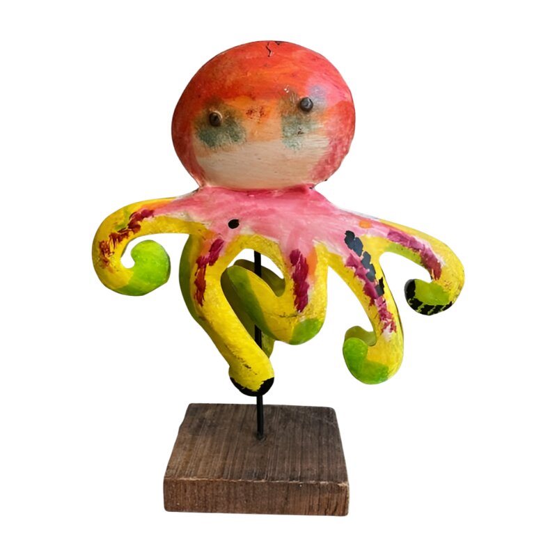 Oktopus auf Ständer aus Metall